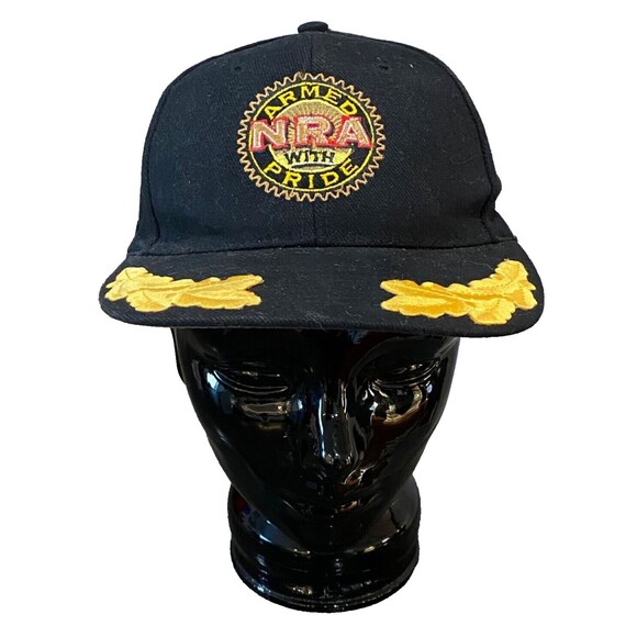 National Rifle Association NRA Hat Cap Armed with Pride Black Gold Embroidered - Picture 1 of 6